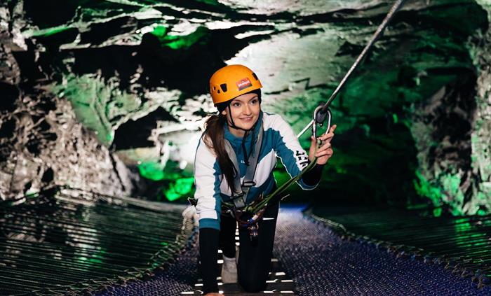 Climb through a slate mine disused for 200 years